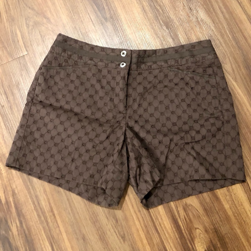 White House | Black Market Brown Quilted Shorts